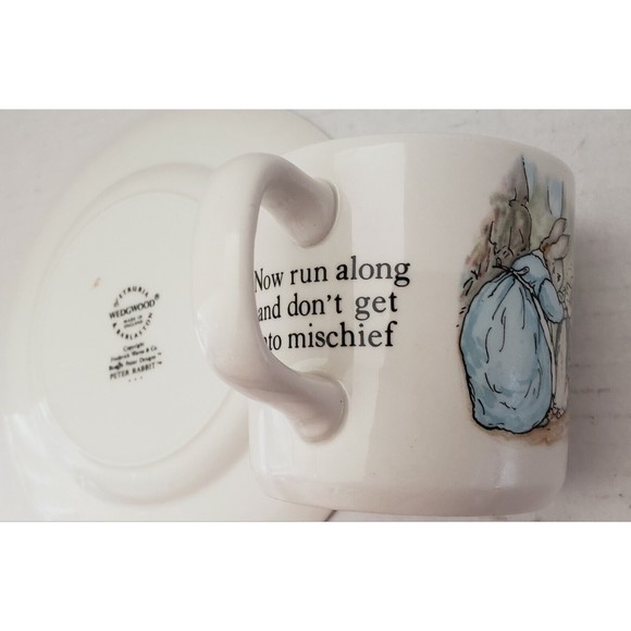 Wedgwood & Barlaston of Etruria Peter Rabbit Plate & Cup Beatrix Potter Designs - Picture 3 of 7